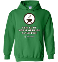 Seven Dimensions - Fueled By Moral Outrage & Caffeine - Gildan Heavy Blend Hoodie