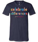 Seven Dimensions - Celebrate Differences - Canvas Unisex V-Neck T-Shirt