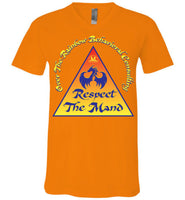 Over The Rainbow Behavioral Consulting - Respect The Mand - Canvas Unisex V-Neck T-Shirt