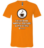 COABA - Fueled By Social Change & Caffeine - Canvas Unisex V-Neck T-Shirt