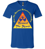 Over The Rainbow Behavioral Consulting - Respect The Mand - Canvas Unisex V-Neck T-Shirt