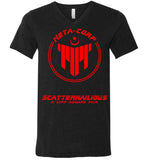 Neu World Studios - Scatternailious Meta-Corp 02 - Canvas Unisex V-Neck T-Shirt