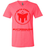 Neu World Studios - Scatternailious Meta-Corp 02 - Canvas Unisex V-Neck T-Shirt