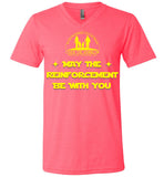 Over The Rainbow Behavioral Consulting - May The Reinforcement Be With You - Canvas Unisex V-Neck T-Shirt
