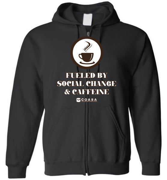 COABA - Fueled By Social Change & Caffeine - Gildan Zip Hoodie