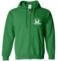 Over The Rainbow Behavioral Consulting - Back Prints - Hanging Out In The Pocket Of Disappointment - Gildan Zip Hoodie