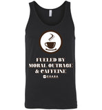COABA - Fueled By Moral Outrage & Caffeine - Canvas Unisex Tank