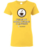 Seven Dimensions - Fueled By Moral Outrage & Caffeine - Gildan Ladies Short-Sleeve