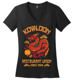 Kowloon Restaurant Union - Essentials - District Made Ladies Perfect Weight V-Neck