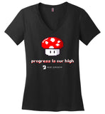 Seven Dimensions - Progress Is Our High - District Made Ladies Perfect Weight V-Neck