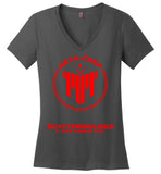 Neu World Studios - Scatternailious Meta-Corp 02 - District Made Ladies Perfect Weight V-Neck