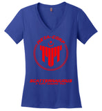 Neu World Studios - Scatternailious Meta-Corp 02 - District Made Ladies Perfect Weight V-Neck