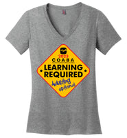 COABA - Learning Required, Adulting Optional - District Made Ladies Perfect Weight V-Neck