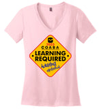 COABA - Learning Required, Adulting Optional - District Made Ladies Perfect Weight V-Neck