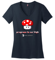 Seven Dimensions - Progress Is Our High - District Made Ladies Perfect Weight V-Neck