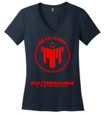 Neu World Studios - Scatternailious Meta-Corp 02 - District Made Ladies Perfect Weight V-Neck