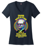 COABA - Turning Behavior Into A Mile-High Experience - District Made Ladies Perfect Weight V-Neck