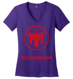 Neu World Studios - Scatternailious Meta-Corp 02 - District Made Ladies Perfect Weight V-Neck