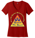 Over The Rainbow Behavioral Consulting - Respect The Mand - District Made Ladies Perfect Weight V-Neck