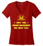 Over The Rainbow Behavioral Consulting - May The Reinforcement Be With You - District Made Ladies Perfect Weight V-Neck