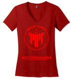 Neu World Studios - Scatternailious Meta-Corp 02 - District Made Ladies Perfect Weight V-Neck