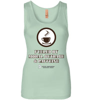 Seven Dimensions - Fueled By Moral Outrage & Caffeine - Next Level Womens Jersey Tank