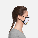 May the 5th - Adjustable Contrast Face Mask (Small) - white/black