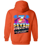 Seven Dimensions - New Retro Miami - Gildan Heavy Blend Hoodie