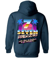 Seven Dimensions - New Retro Miami - Gildan Heavy Blend Hoodie