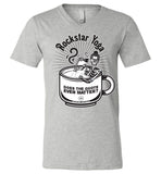 Rockstar Yoga - Canvas Unisex V-Neck T-Shirt
