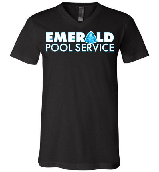 Emerald Pool Service - Canvas Unisex V-Neck T-Shirt