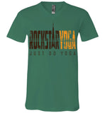 Rockstar Yoga Retro 02 - Canvas Unisex V-Neck T-Shirt