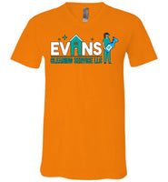 Evans Cleaning Service 2 - Canvas Unisex V-Neck T-Shirt