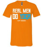Real Men Do Yoga - Canvas Unisex V-Neck T-Shirt