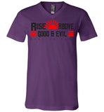 Rise Above Good & Evil - Canvas Unisex V-Neck T-Shirt