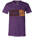 Rockstar Yoga Retro 02 - Canvas Unisex V-Neck T-Shirt