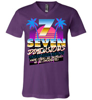 Seven Dimensions - Corinne, New Retro - Canvas Unisex V-Neck T-Shirt