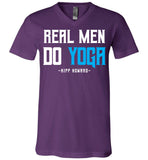 Real Men Do Yoga - Canvas Unisex V-Neck T-Shirt