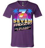 Seven Dimensions - Courtney, New Retro - Canvas Unisex V-Neck T-Shirt