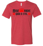 Rise Above Good & Evil - Canvas Unisex V-Neck T-Shirt