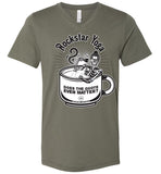 Rockstar Yoga - Canvas Unisex V-Neck T-Shirt