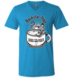 Rockstar Yoga - Canvas Unisex V-Neck T-Shirt