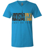 Rockstar Yoga Retro 02 - Canvas Unisex V-Neck T-Shirt