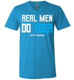 Real Men Do Yoga - Canvas Unisex V-Neck T-Shirt