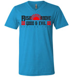 Rise Above Good & Evil - Canvas Unisex V-Neck T-Shirt