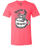 Rockstar Yoga - Canvas Unisex V-Neck T-Shirt
