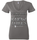 I Take Data & I Know Things - Bella Ladies Deep V-Neck