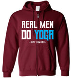 Real Men Do Yoga - Gildan Zip Hoodie