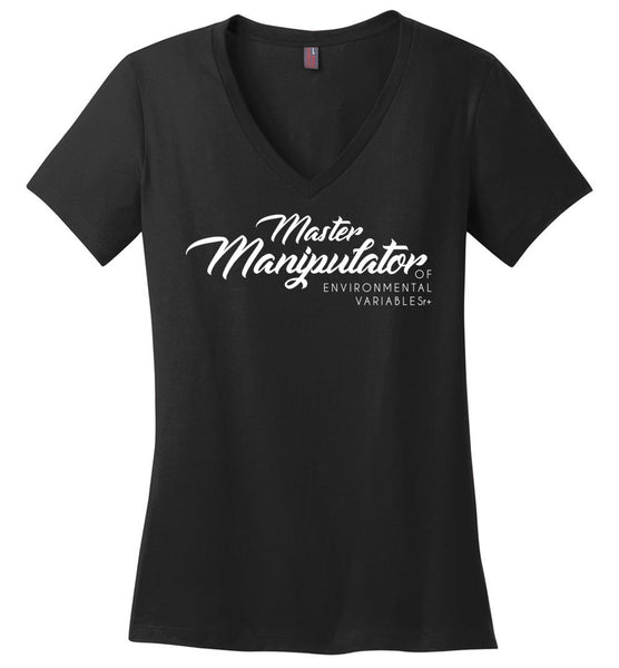 Seven Dimensions - Master Manipulator of Environmental Variables 02 - District Made Ladies Perfect Weight V-Neck