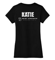 Seven Dimensions - Katie, Flower - District Made Ladies Perfect Weight V-Neck